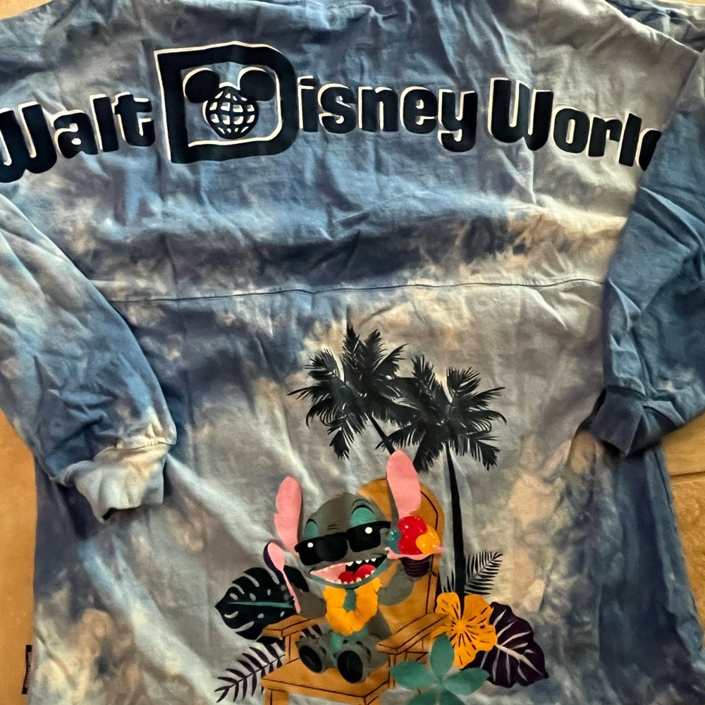 Disney Parks Official Lilo and Stitch Tie-dye Adult Spirit Jersey